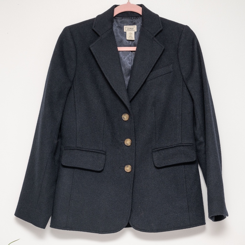 L.L. Bean Navy Blazer with Brass Buttons